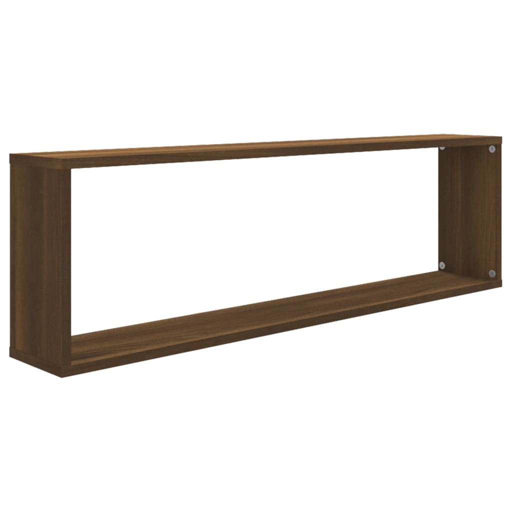vidaXL Rafturi de perete cub, 2 buc., stejar maro 100x15x30 cm lemn vidaXL Rafturi de perete cub, 2 buc., stejar maro 100x15x30 cm lemn