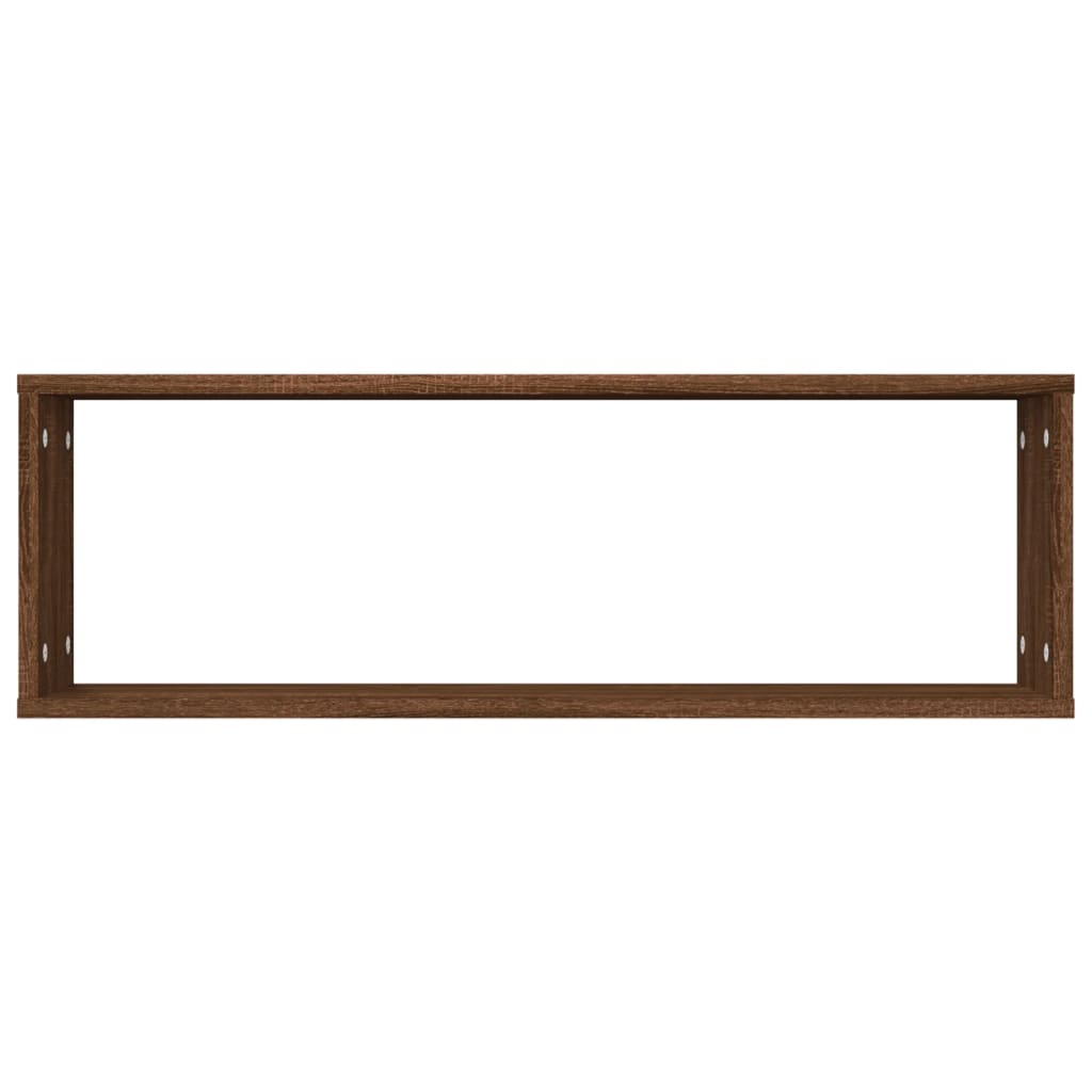 vidaXL Rafturi de perete cub, 4 buc. stejar maro, 80x15x26,5 cm, lemn vidaXL Rafturi de perete cub, 4 buc. stejar maro, 80x15x26,5 cm, lemn