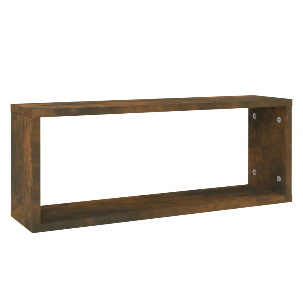 vidaXL Rafturi de perete cub, 6 buc., stejar fumuriu 60x15x23 cm, lemn vidaXL Rafturi de perete cub, 6 buc., stejar fumuriu 60x15x23 cm, lemn