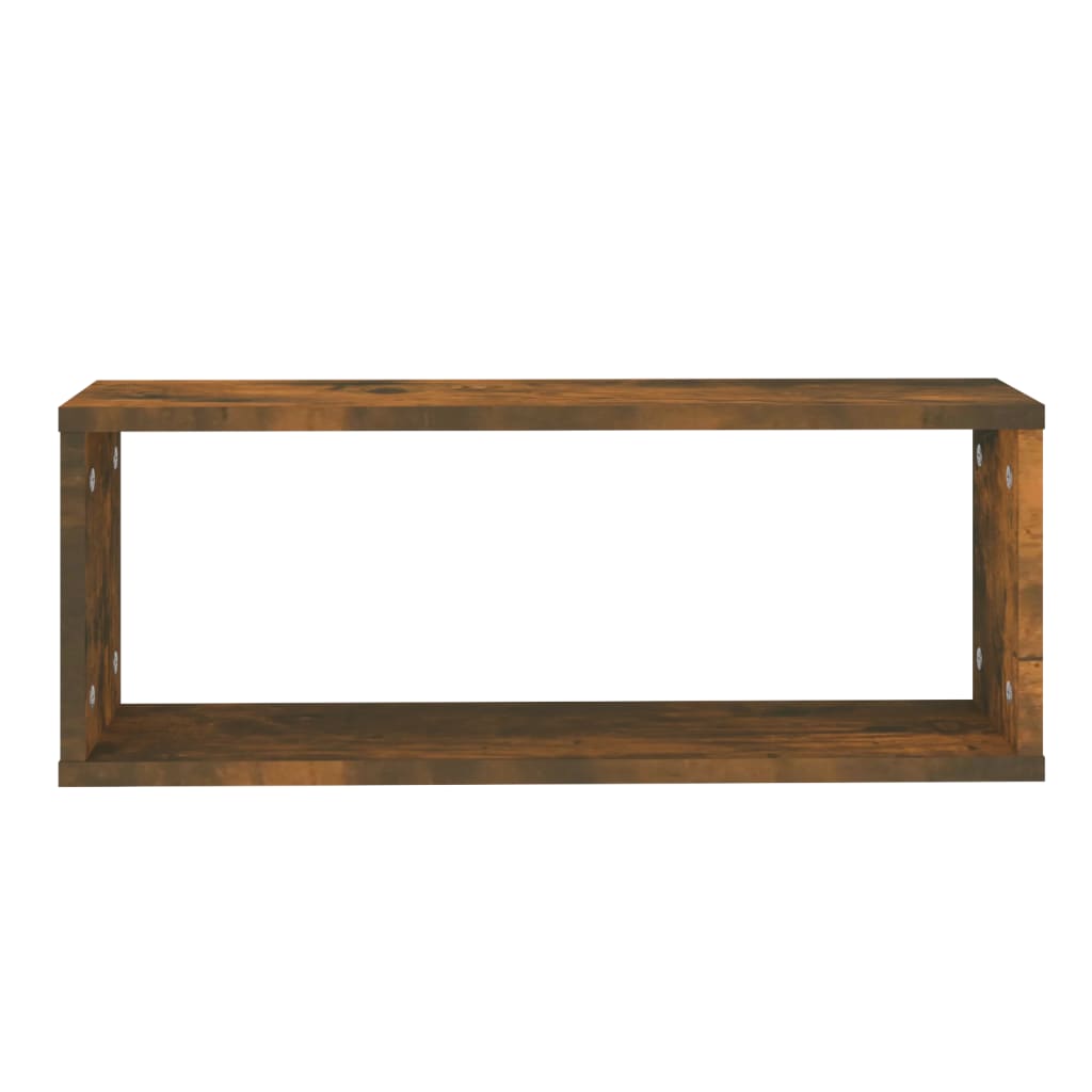 vidaXL Rafturi de perete cub, 6 buc., stejar fumuriu 60x15x23 cm, lemn vidaXL Rafturi de perete cub, 6 buc., stejar fumuriu 60x15x23 cm, lemn