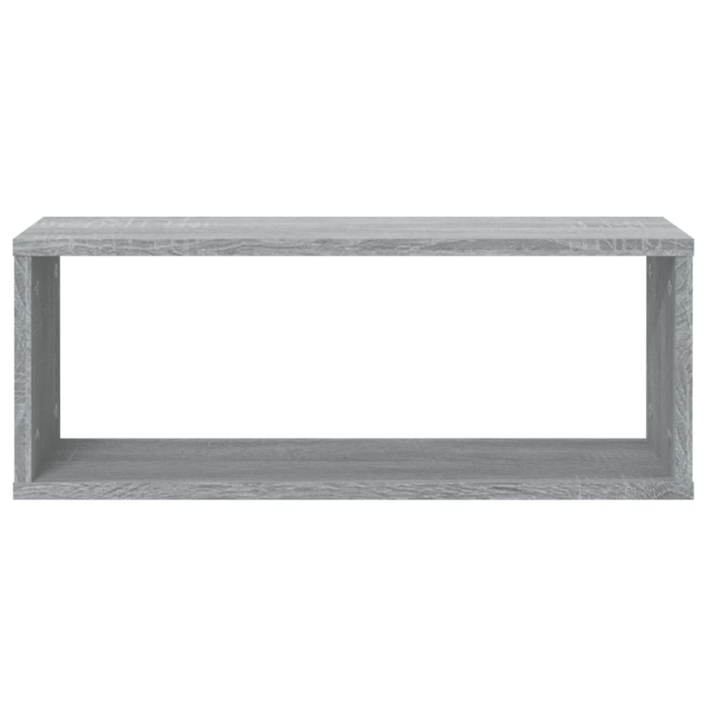 vidaXL Rafturi de perete cub, 4 buc., gri sonoma, 60x15x23 cm, lemn vidaXL Rafturi de perete cub, 4 buc., gri sonoma, 60x15x23 cm, lemn