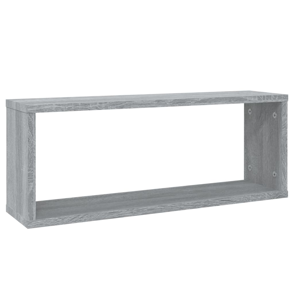 vidaXL Rafturi de perete cub, 6 buc., gri sonoma, 60x15x23 cm, lemn