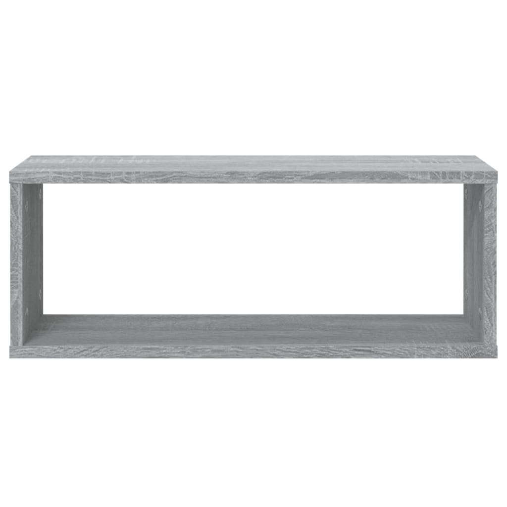 vidaXL Rafturi de perete cub, 6 buc., gri sonoma, 60x15x23 cm, lemn