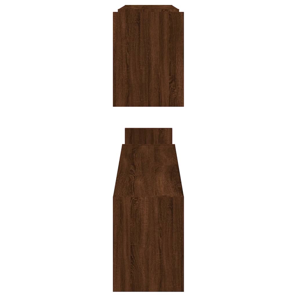 vidaXL Raft colț perete 2 buc. stejar maro 100x15x20 cm lemn prelucrat vidaXL Raft colț perete 2 buc. stejar maro 100x15x20 cm lemn prelucrat