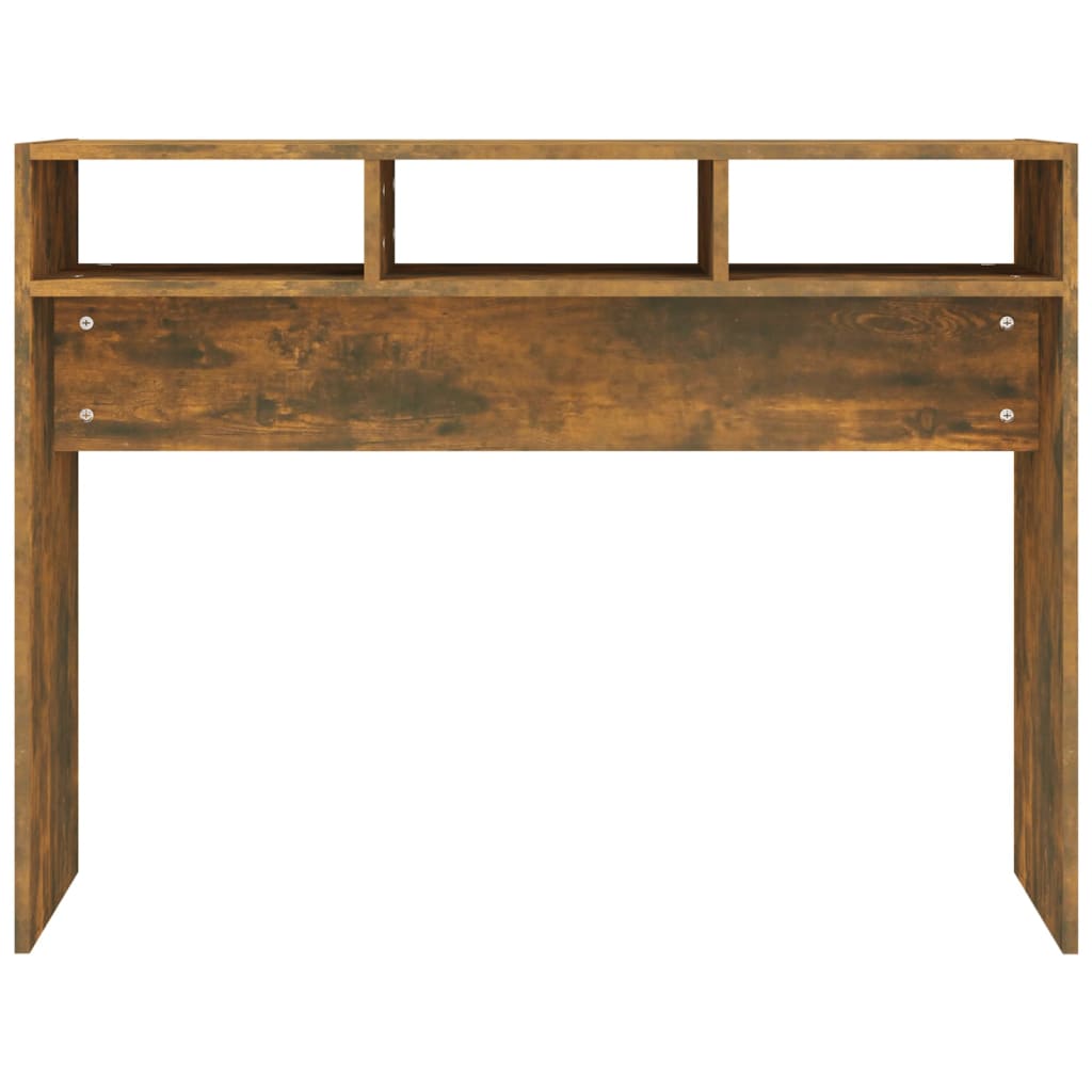 vidaXL Măsuță consolă, stejar fumuriu, 105x30x80 cm, lemn prelucrat vidaXL Măsuță consolă, stejar fumuriu, 105x30x80 cm, lemn prelucrat