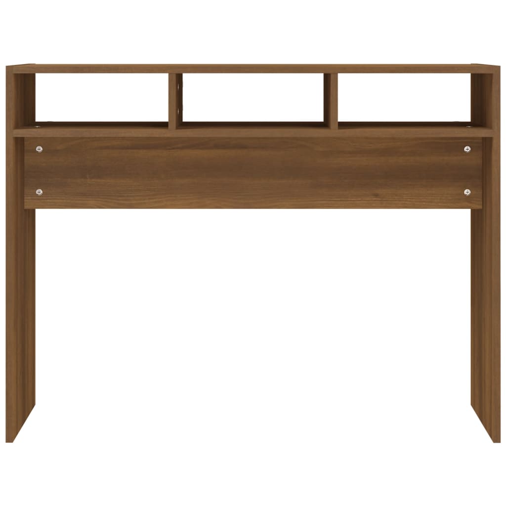 vidaXL Măsuță consolă, stejar maro, 105x30x80 cm, lemn prelucrat vidaXL Măsuță consolă, stejar maro, 105x30x80 cm, lemn prelucrat