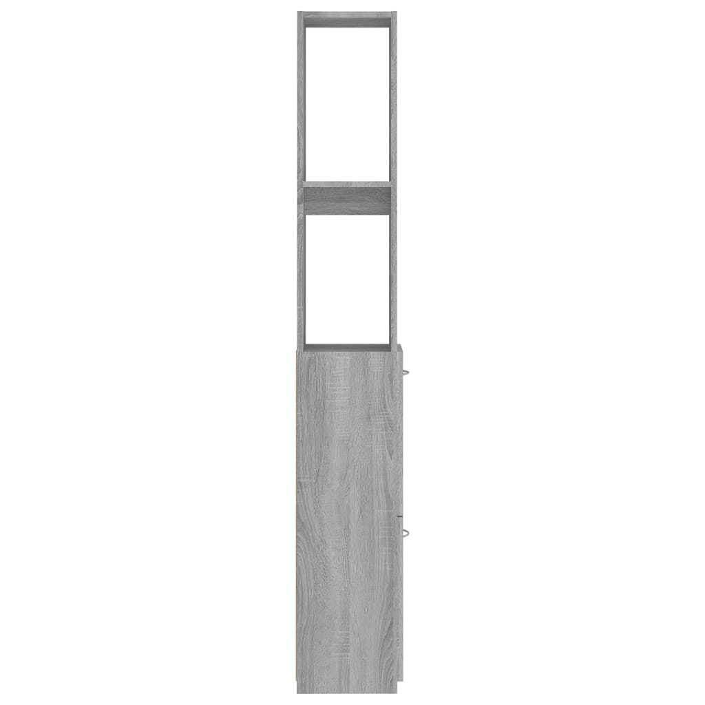 vidaXL Dulap de baie, gri sonoma, 25x26,5x170 cm, lemn prelucrat