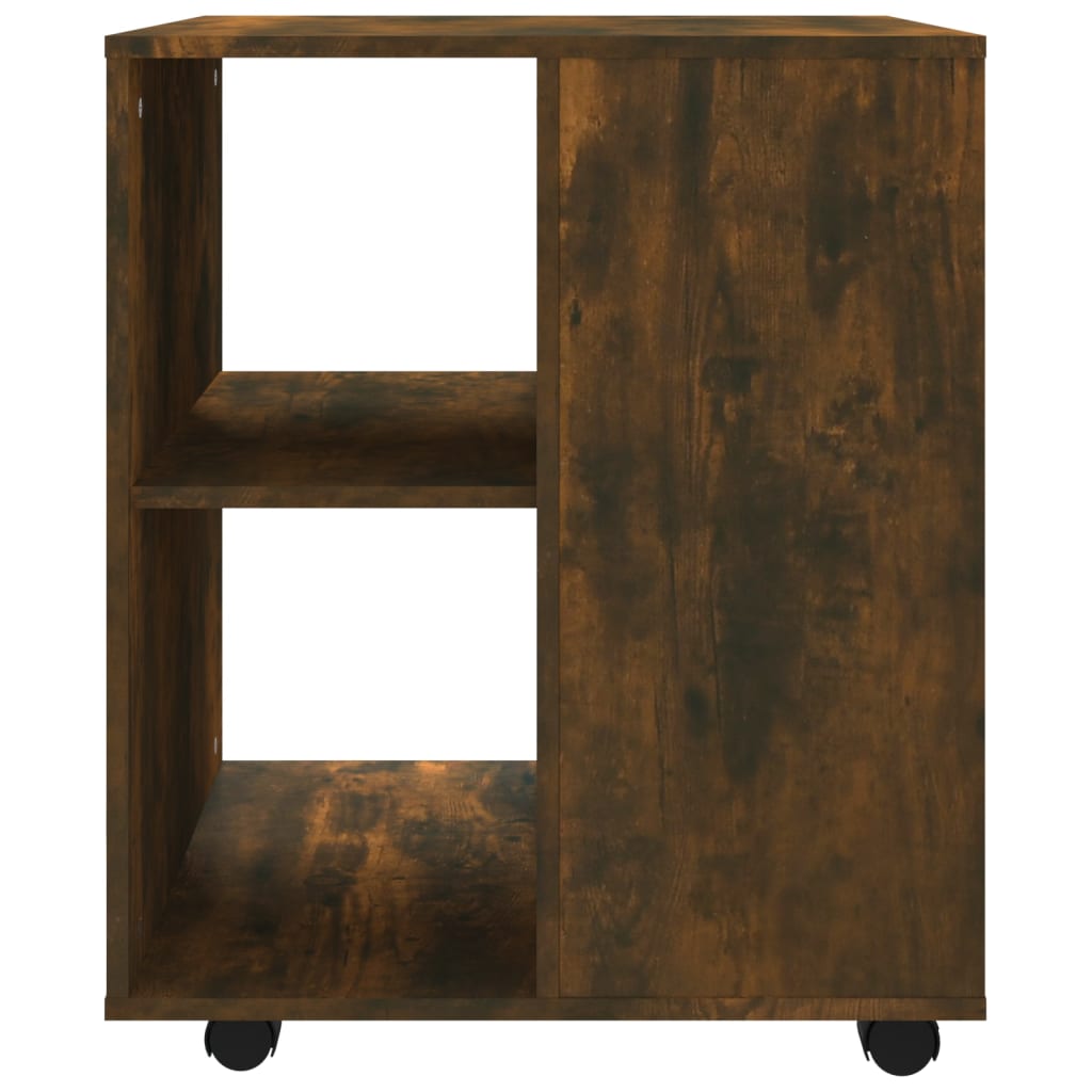 vidaXL Dulap cu roți, stejar fumuriu, 60x53x72 cm, lemn prelucrat