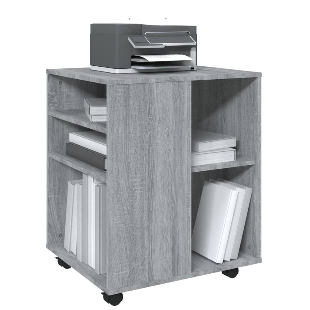 vidaXL Dulap cu roți, gri sonoma, 60x53x72 cm, lemn prelucrat vidaXL Dulap cu roți, gri sonoma, 60x53x72 cm, lemn prelucrat