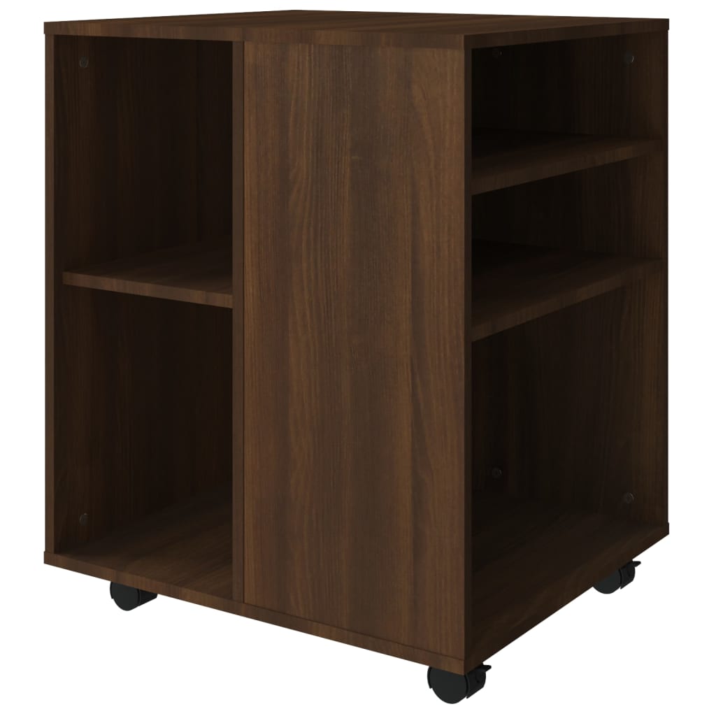 vidaXL Dulap cu roți, stejar maro, 60x53x72 cm, lemn prelucrat