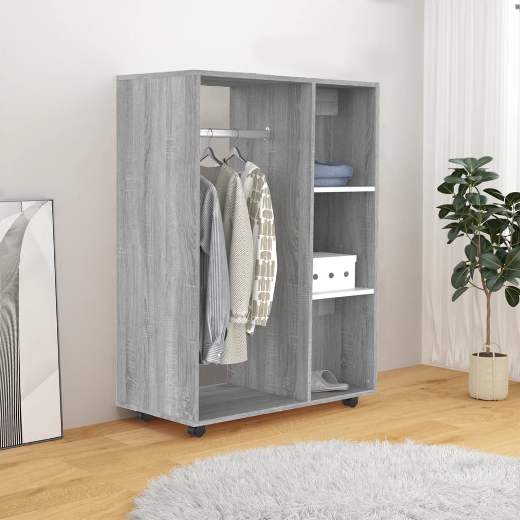 vidaXL Șifonier, gri sonoma, 80x40x110 cm, lemn prelucrat vidaXL Șifonier, gri sonoma, 80x40x110 cm, lemn prelucrat
