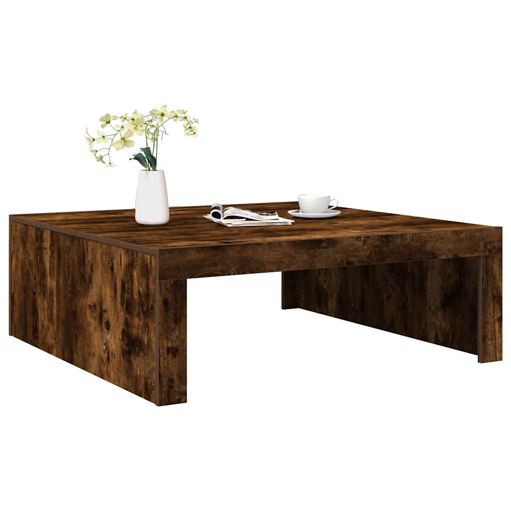 vidaXL Măsuță de cafea, stejar fumuriu, 100x100x35 cm, lemn prelucrat vidaXL Măsuță de cafea, stejar fumuriu, 100x100x35 cm, lemn prelucrat