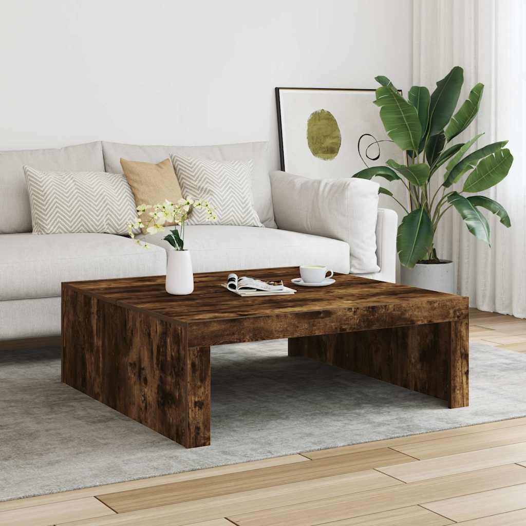 vidaXL Măsuță de cafea, stejar fumuriu, 100x100x35 cm, lemn prelucrat vidaXL Măsuță de cafea, stejar fumuriu, 100x100x35 cm, lemn prelucrat