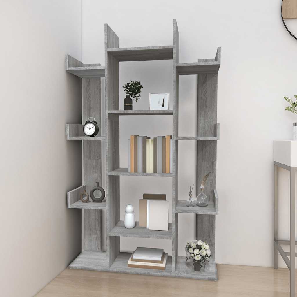 vidaXL Bibliotecă, gri sonoma, 86x25,5x140 cm, lemn prelucrat vidaXL Bibliotecă, gri sonoma, 86x25,5x140 cm, lemn prelucrat