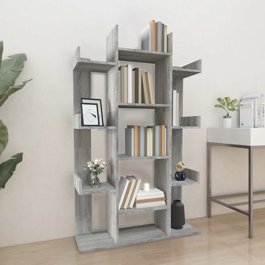 vidaXL Bibliotecă, gri sonoma, 86x25,5x140 cm, lemn prelucrat vidaXL Bibliotecă, gri sonoma, 86x25,5x140 cm, lemn prelucrat