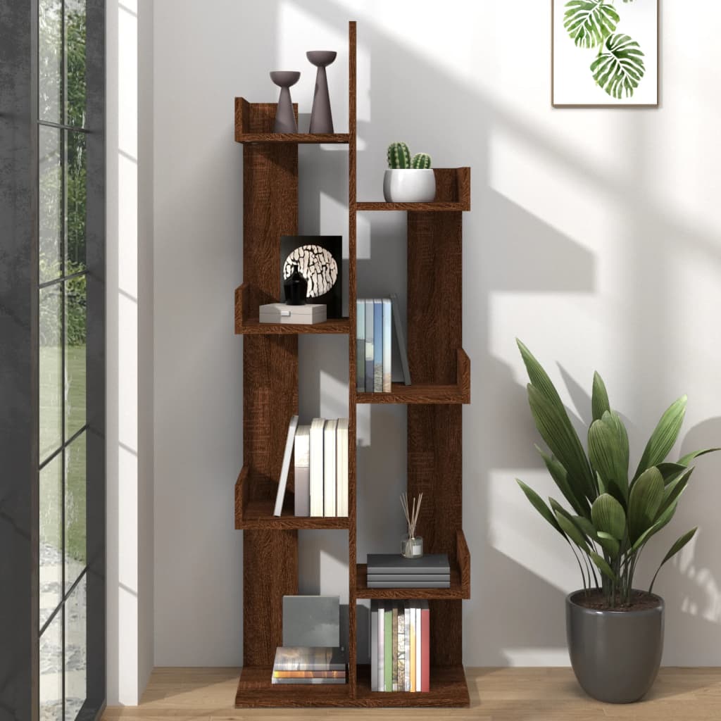 vidaXL Bibliotecă, stejar maro, 48x25,5x140 cm, lemn prelucrat vidaXL Bibliotecă, stejar maro, 48x25,5x140 cm, lemn prelucrat