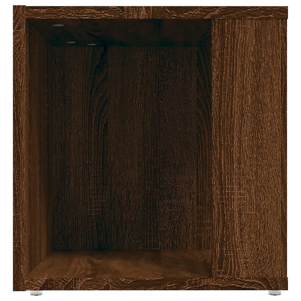 vidaXL Măsuță laterală, stejar maro, 33x33x34,5 cm, lemn prelucrat