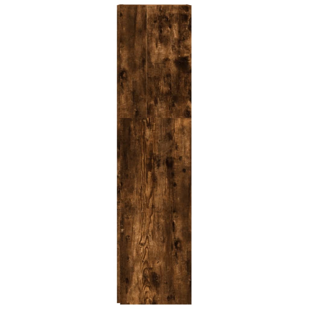 vidaXL Dulap colțar, stejar fumuriu, 33x33x132 cm, lemn prelucrat
