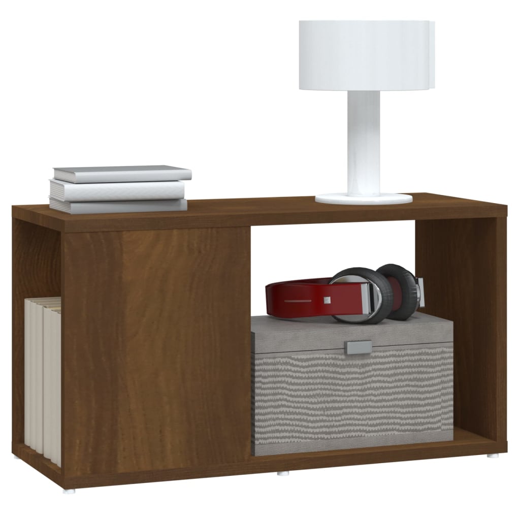 vidaXL Comodă TV, stejar maro, 60x24x32 cm, lemn compozit vidaXL Comodă TV, stejar maro, 60x24x32 cm, lemn compozit