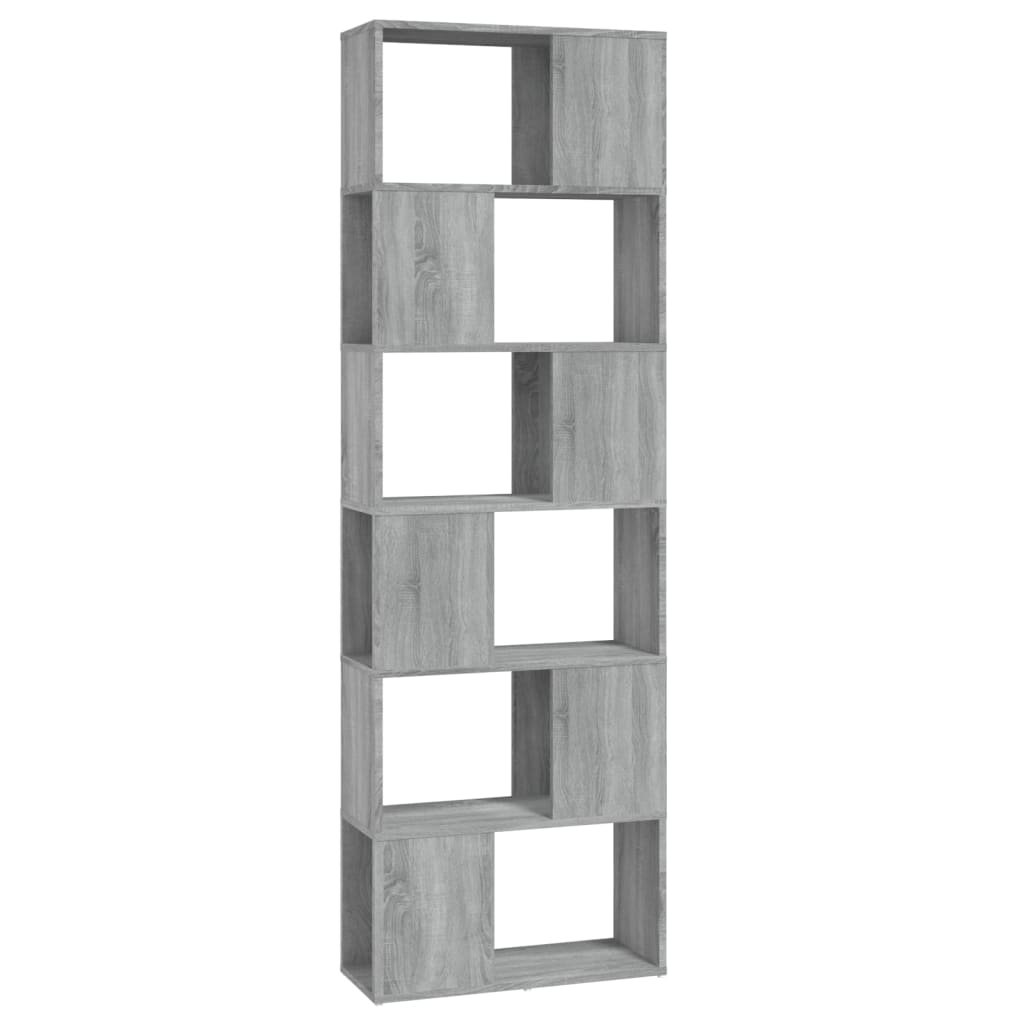 vidaXL Bibliotecă/Separator de cameră, gri sonoma, 60x24x186 cm vidaXL Bibliotecă/Separator de cameră, gri sonoma, 60x24x186 cm
