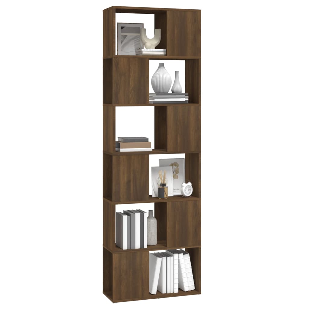 vidaXL Bibliotecă/Separator de cameră, stejar maro, 60x24x186 cm vidaXL Bibliotecă/Separator de cameră, stejar maro, 60x24x186 cm