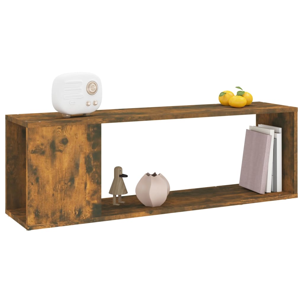 vidaXL Comodă TV, stejar fumuriu, 100x24x32 cm, lemn prelucrat vidaXL Comodă TV, stejar fumuriu, 100x24x32 cm, lemn prelucrat