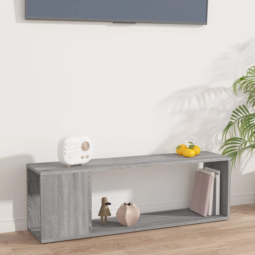 vidaXL Comodă TV, sonoma gri, 100x24x32 cm, lemn prelucrat vidaXL Comodă TV, sonoma gri, 100x24x32 cm, lemn prelucrat