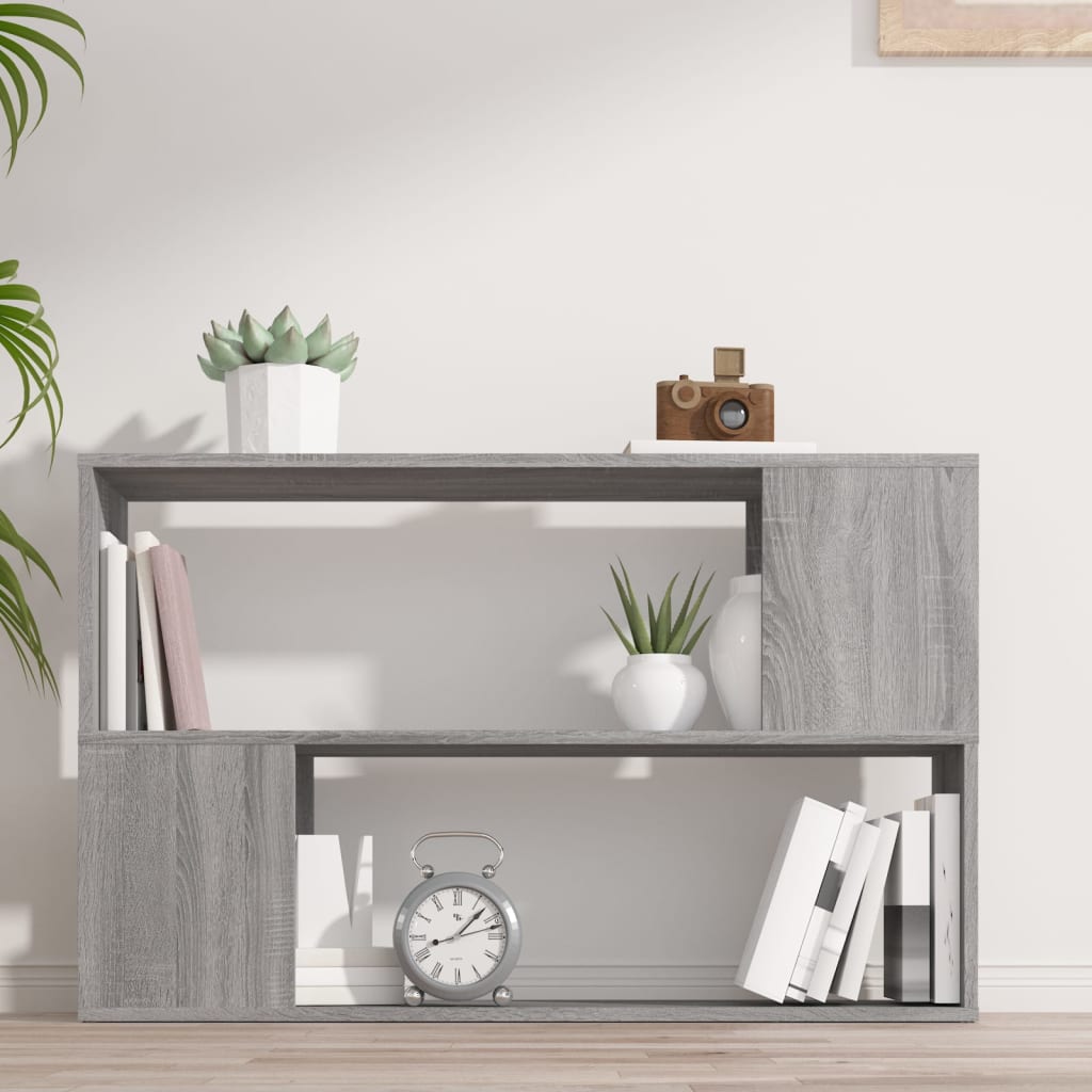 vidaXL Bibliotecă, gri sonoma, 100x24x63 cm, lemn prelucrat vidaXL Bibliotecă, gri sonoma, 100x24x63 cm, lemn prelucrat