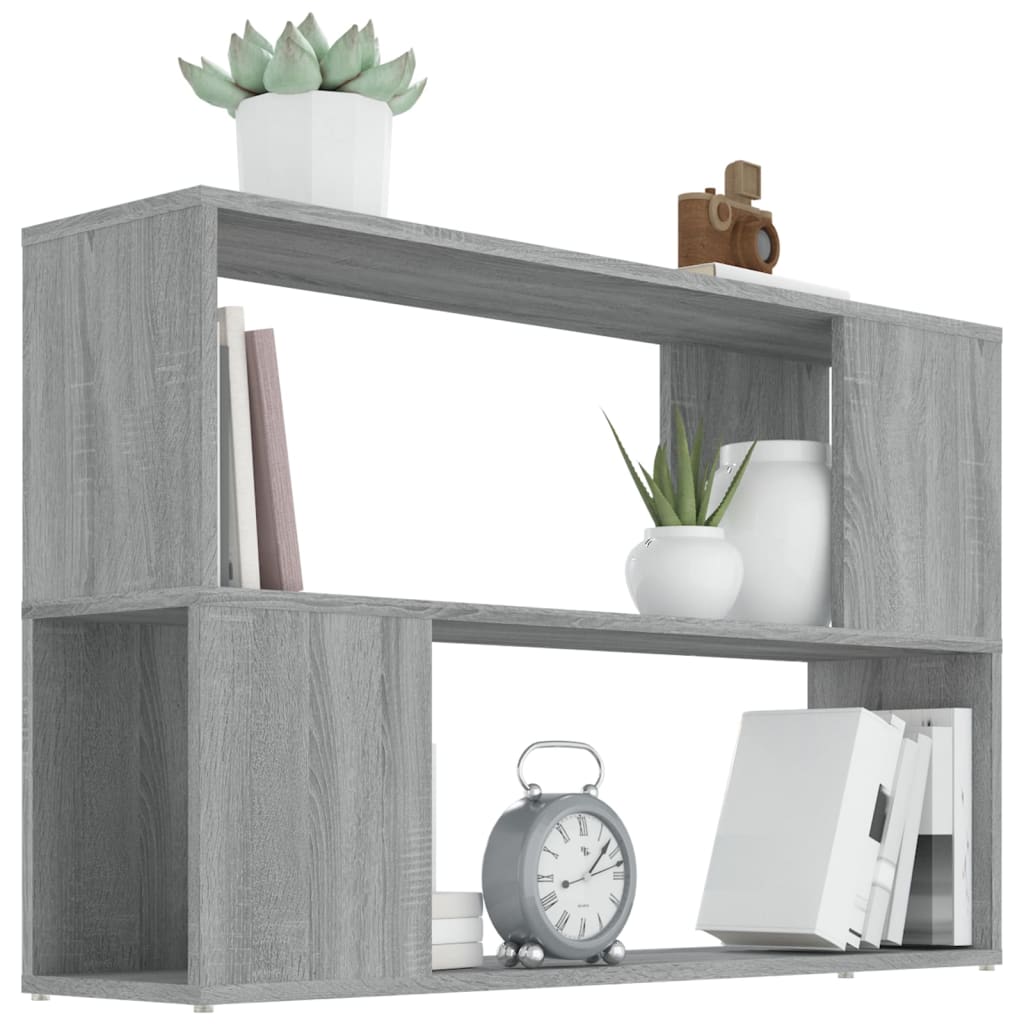 vidaXL Bibliotecă, gri sonoma, 100x24x63 cm, lemn prelucrat vidaXL Bibliotecă, gri sonoma, 100x24x63 cm, lemn prelucrat