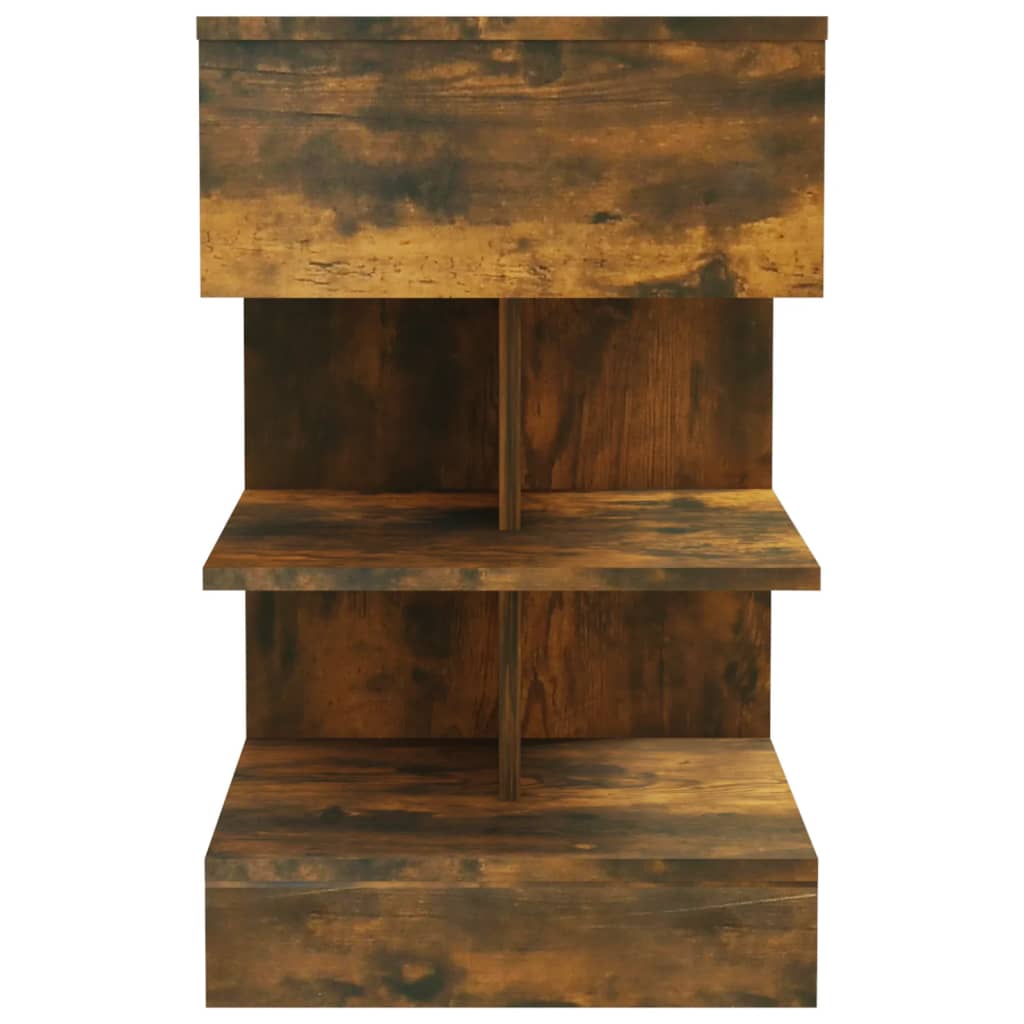 vidaXL Noptiere, 2 buc., stejar fumuriu, 40x35x65 cm, lemn prelucrat vidaXL Noptiere, 2 buc., stejar fumuriu, 40x35x65 cm, lemn prelucrat