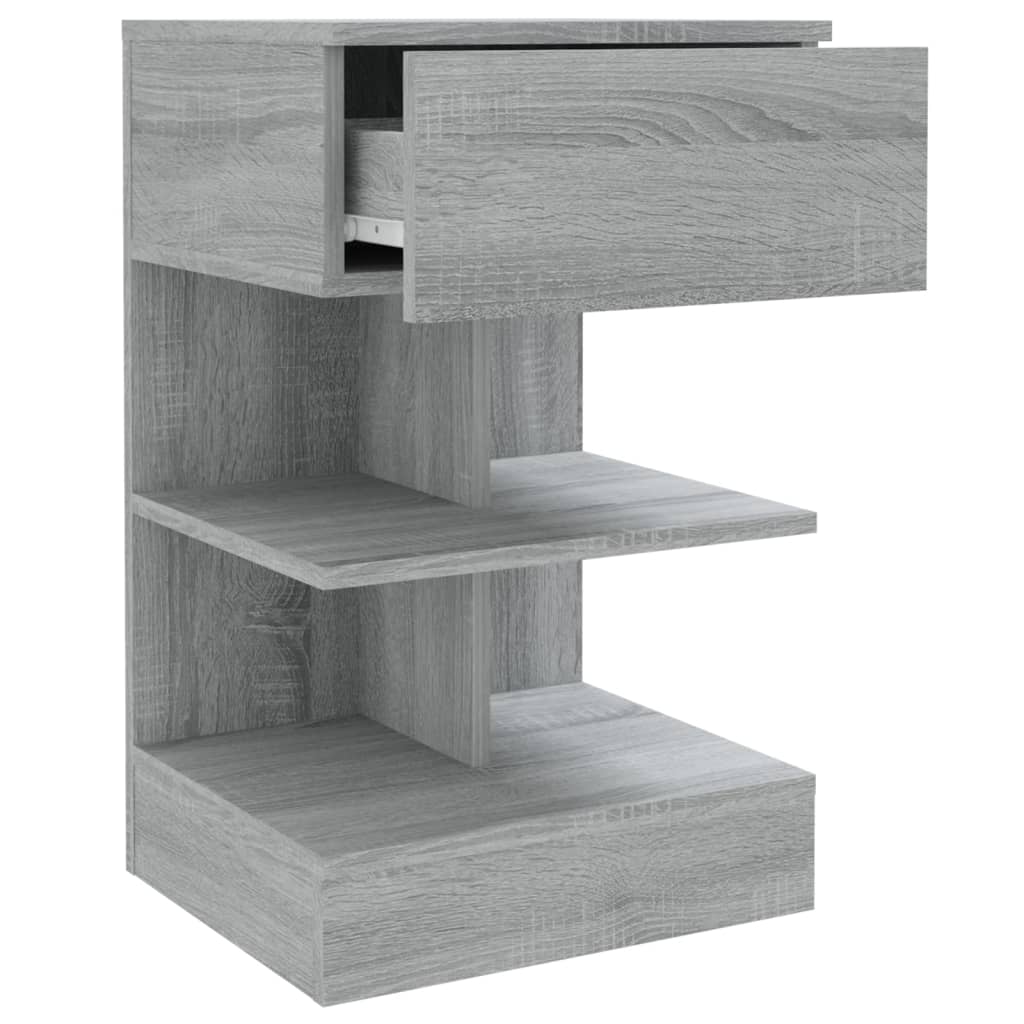 vidaXL Noptiere, 2 buc., gri sonoma, 40x35x65 cm, lemn prelucrat vidaXL Noptiere, 2 buc., gri sonoma, 40x35x65 cm, lemn prelucrat