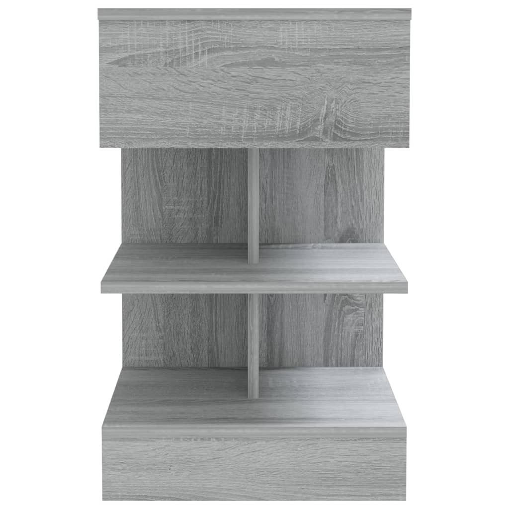vidaXL Noptiere, 2 buc., gri sonoma, 40x35x65 cm, lemn prelucrat vidaXL Noptiere, 2 buc., gri sonoma, 40x35x65 cm, lemn prelucrat