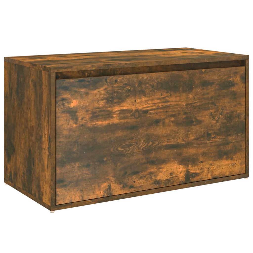vidaXL Bancă de hol, stejar fumuriu, 80x40x45 cm, lemn prelucrat vidaXL Bancă de hol, stejar fumuriu, 80x40x45 cm, lemn prelucrat