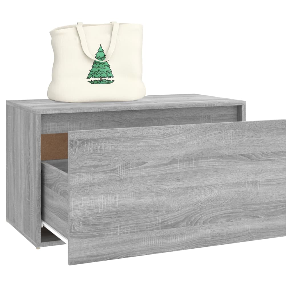 vidaXL Bancă de hol, gri sonoma, 80x40x45 cm, lemn prelucrat vidaXL Bancă de hol, gri sonoma, 80x40x45 cm, lemn prelucrat