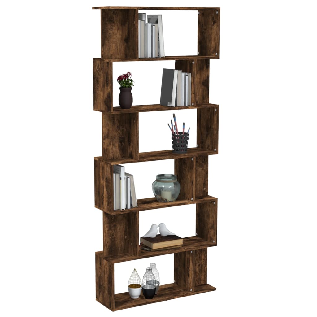 vidaXL Bibliotecă/Separator stejar fumuriu 80x24x192 cm lemn prelucrat vidaXL Bibliotecă/Separator stejar fumuriu 80x24x192 cm lemn prelucrat