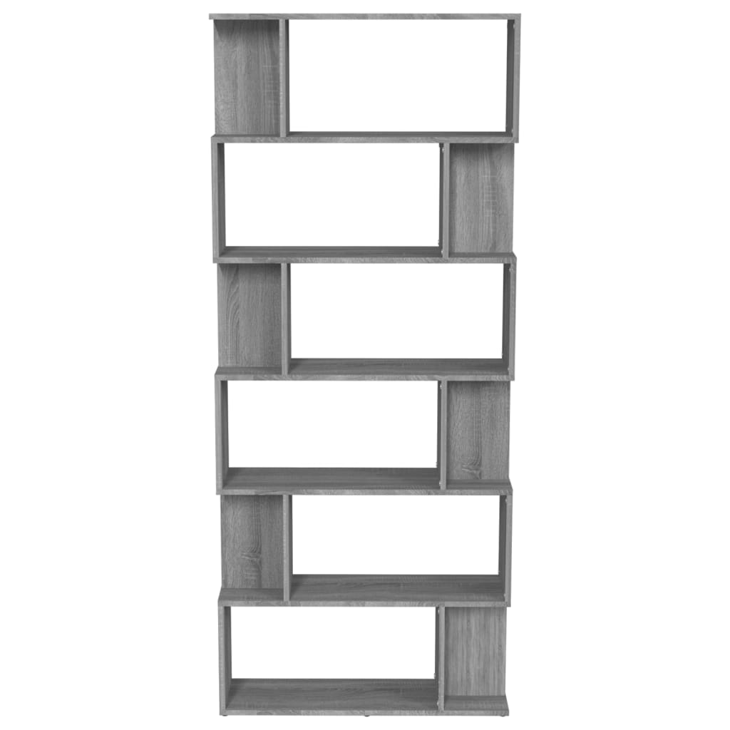 vidaXL Bibliotecă/Separator, gri sonoma, 80x24x192 cm, lemn prelucrat vidaXL Bibliotecă/Separator, gri sonoma, 80x24x192 cm, lemn prelucrat