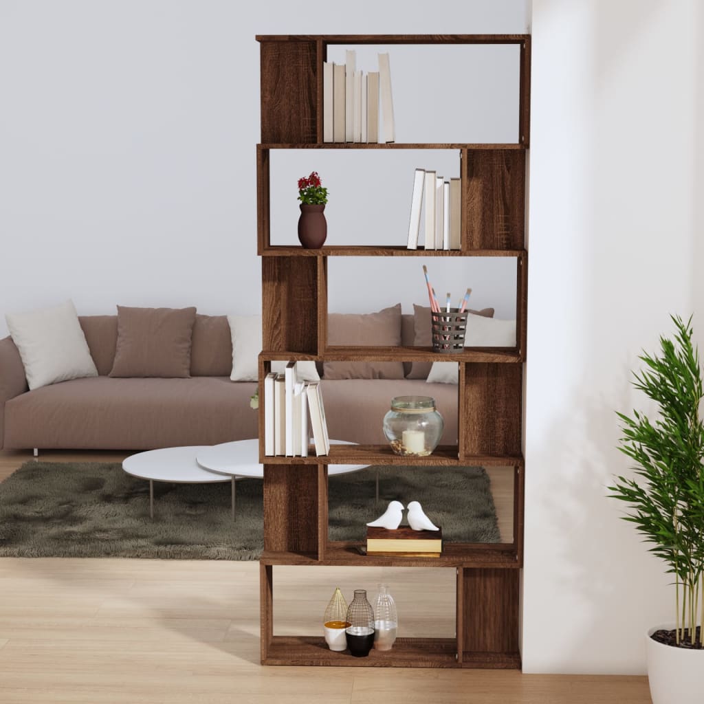 vidaXL Bibliotecă/Separator, stejar maro, 80x24x192 cm, lemn prelucrat vidaXL Bibliotecă/Separator, stejar maro, 80x24x192 cm, lemn prelucrat