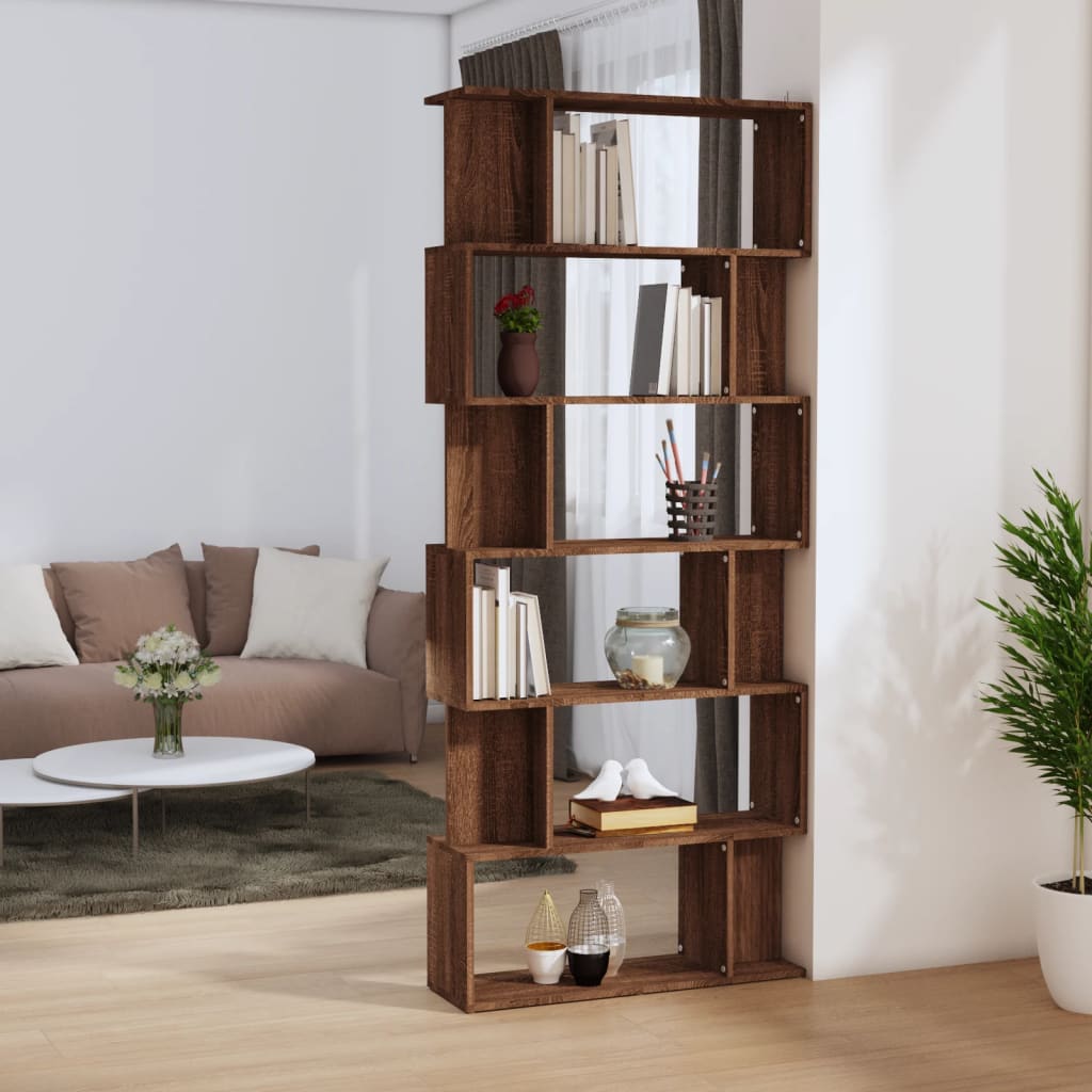 vidaXL Bibliotecă/Separator, stejar maro, 80x24x192 cm, lemn prelucrat vidaXL Bibliotecă/Separator, stejar maro, 80x24x192 cm, lemn prelucrat