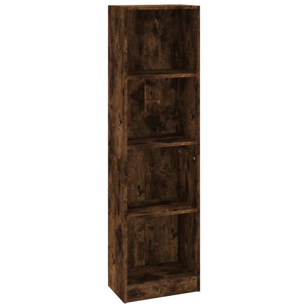 vidaXL Bibliotecă 4 niveluri stejar fumuriu 40x24x143 cm lemn compozit vidaXL Bibliotecă 4 niveluri stejar fumuriu 40x24x143 cm lemn compozit