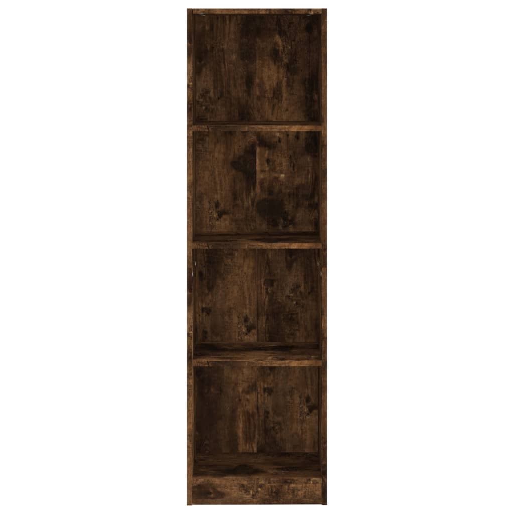 vidaXL Bibliotecă 4 niveluri stejar fumuriu 40x24x143 cm lemn compozit vidaXL Bibliotecă 4 niveluri stejar fumuriu 40x24x143 cm lemn compozit