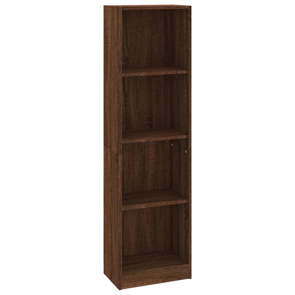 vidaXL Bibliotecă cu 4 niveluri stejar maro 40x24x143 cm lemn compozit vidaXL Bibliotecă cu 4 niveluri stejar maro 40x24x143 cm lemn compozit