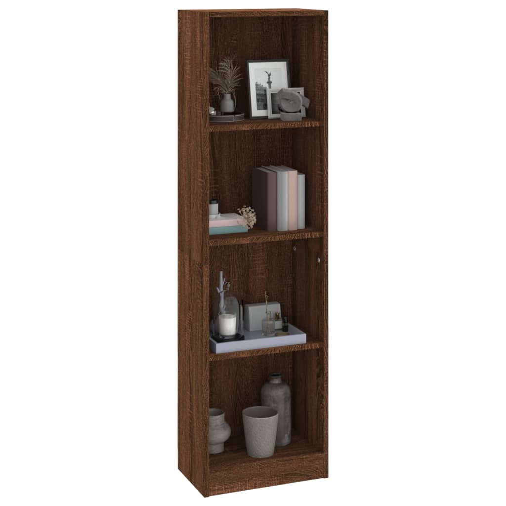 vidaXL Bibliotecă cu 4 niveluri stejar maro 40x24x143 cm lemn compozit vidaXL Bibliotecă cu 4 niveluri stejar maro 40x24x143 cm lemn compozit