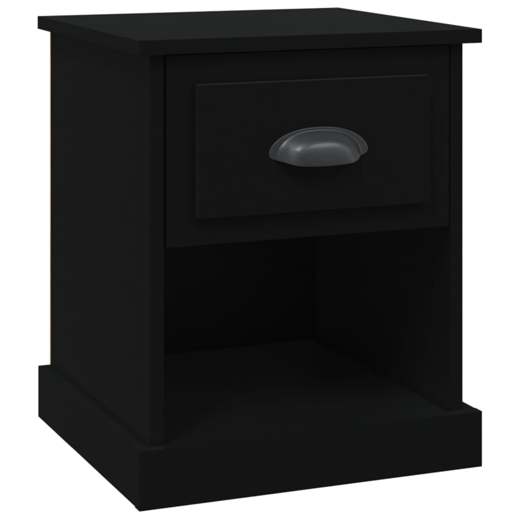 vidaXL Noptieră, negru, 39x39x47,5 cm, lemn prelucrat