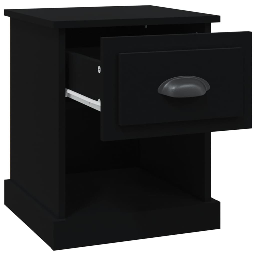 vidaXL Noptieră, negru, 39x39x47,5 cm, lemn prelucrat