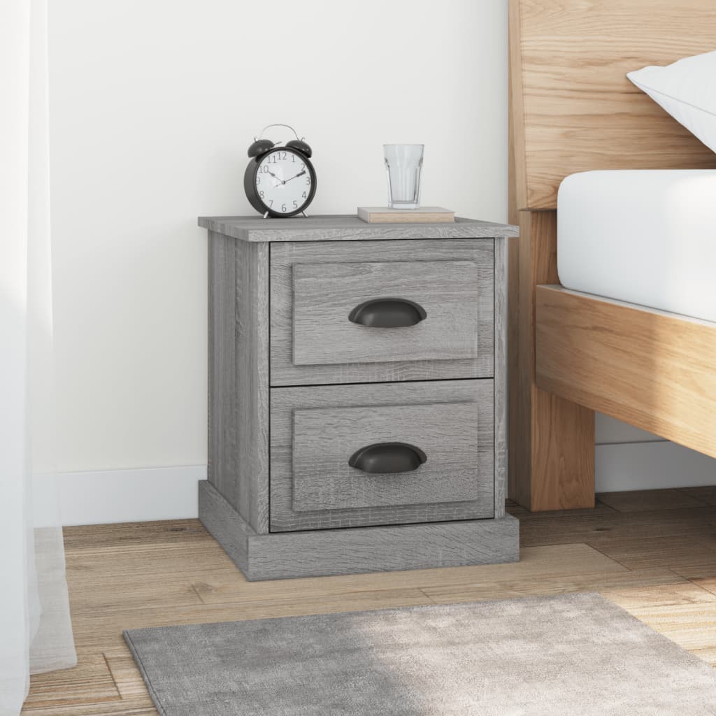 vidaXL Noptiere, 2 buc., gri sonoma, 39x39x47,5 cm, lemn prelucrat vidaXL Noptiere, 2 buc., gri sonoma, 39x39x47,5 cm, lemn prelucrat
