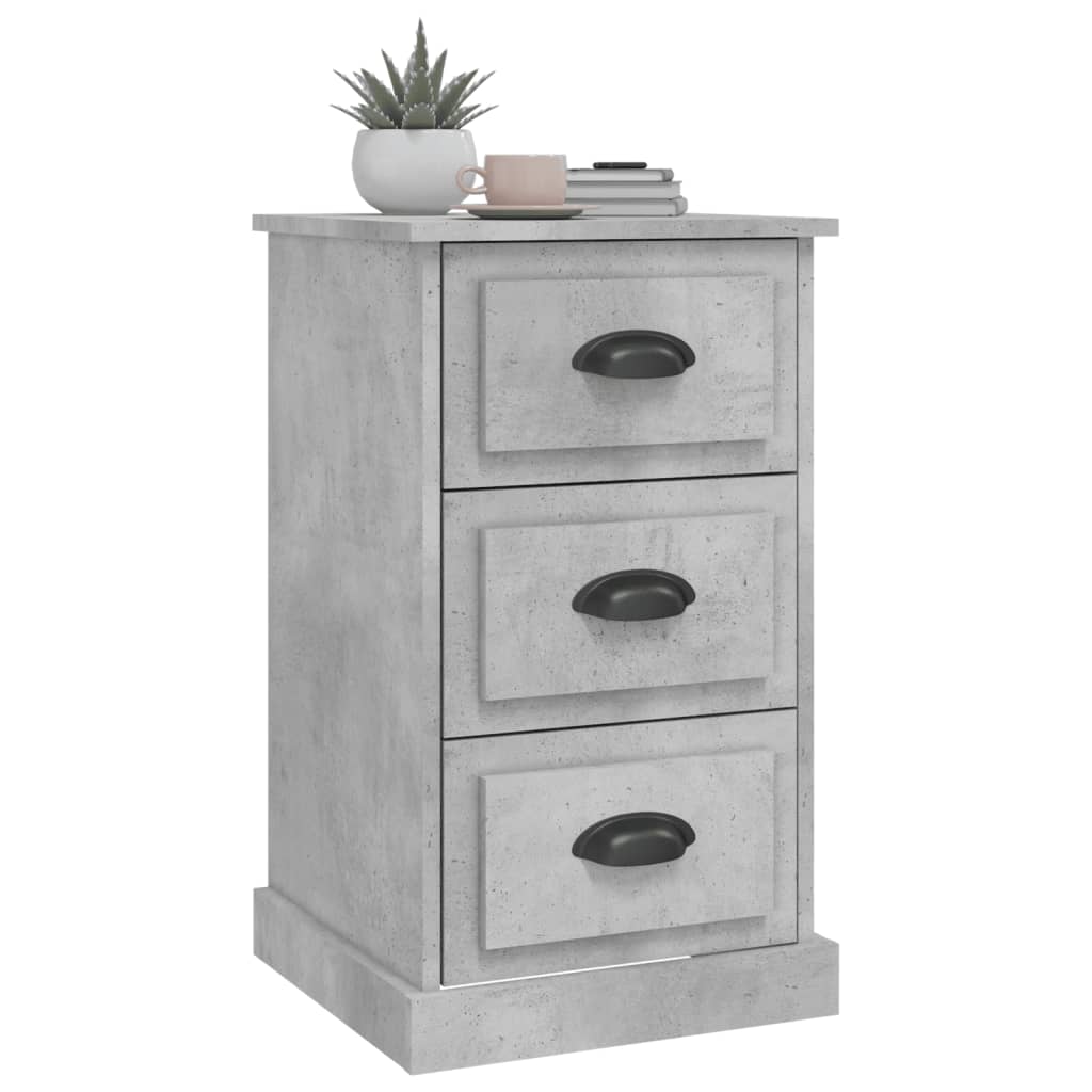 vidaXL Noptieră, gri beton, 39x39x67 cm, lemn prelucrat
