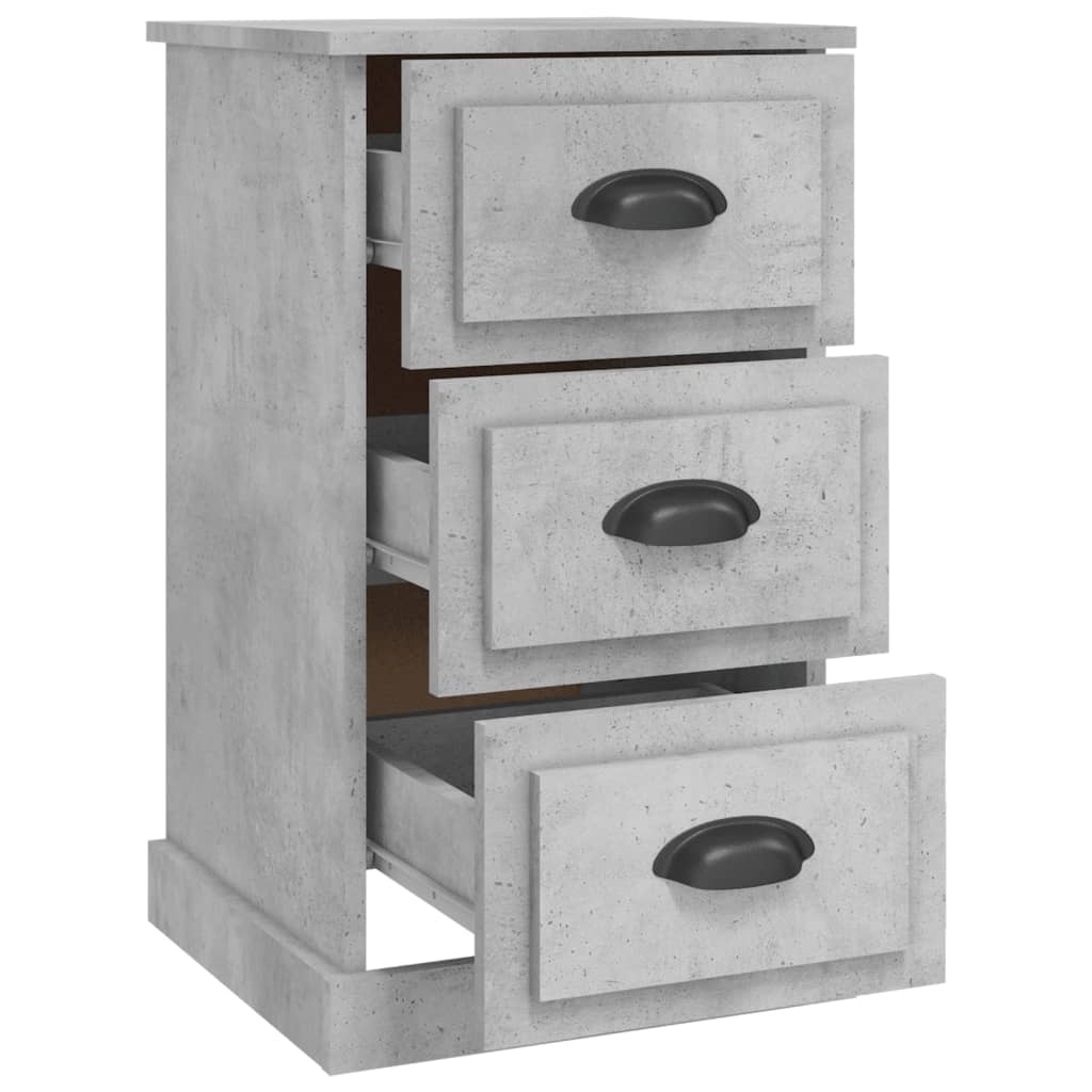 vidaXL Noptieră, gri beton, 39x39x67 cm, lemn prelucrat