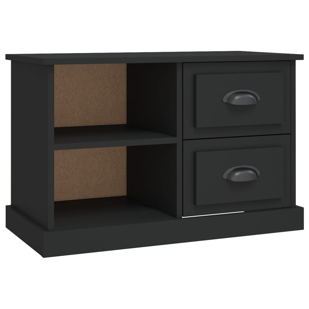 vidaXL Comodă TV, negru, 73x35,5x47,5 cm, lemn prelucrat