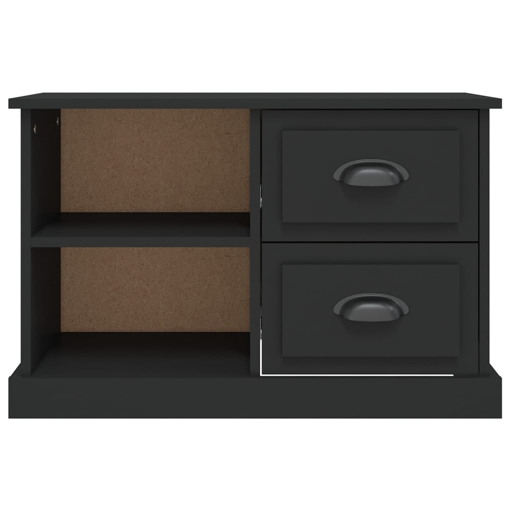 vidaXL Comodă TV, negru, 73x35,5x47,5 cm, lemn prelucrat