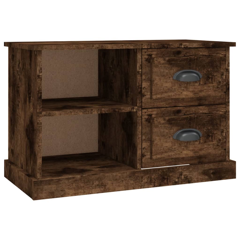 vidaXL Comodă TV, stejar afumat, 73x35,5x47,5 cm, lemn prelucrat vidaXL Comodă TV, stejar afumat, 73x35,5x47,5 cm, lemn prelucrat